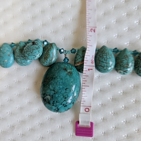 Southwest Style Turquoise Necklace, Bracelet and Earring set - Picture 8 of 14